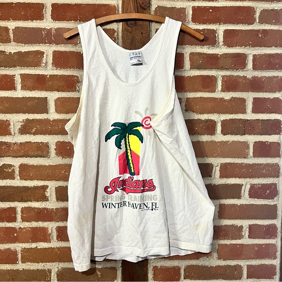 VTG Cleveland Indians Spring Training 1997 Tank XL Florida Palm Tree - Picture 1 of 9